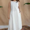TIECO DyeVerse - White Poplin Cotton Embroidered Kurta