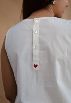 TIECO DyeVerse - White Poplin Cotton Embroidered Kurta