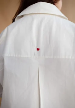 TIECO DyeVerse - White Poplin Cotton Embroidered Shirt