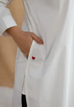 TIECO DyeVerse - White Poplin Cotton Embroidered Kurta