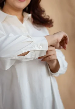 TIECO DyeVerse - White Poplin Cotton Embroidered Kurta