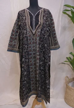 Uzma Ajrakh Cotton Kurta