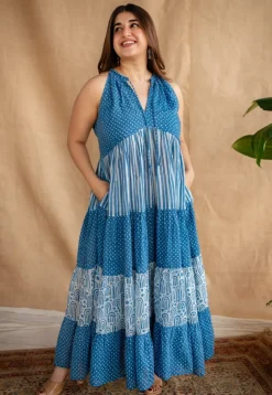 Viha Batik Natural Dyed MulMul Cotton Dress