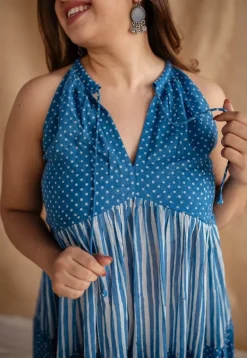 Viha Batik Natural Dyed MulMul Cotton Dress
