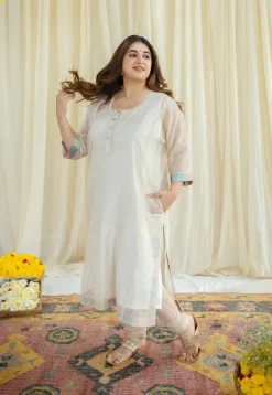 Virika Gold Tissue Chudidar