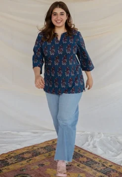Vrinda Ajrakh Cotton Top