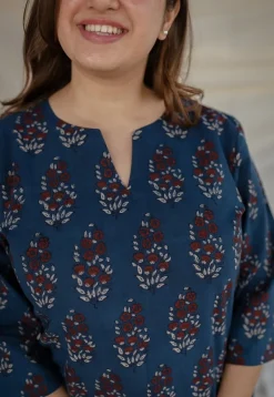 Vrinda Ajrakh Cotton Top