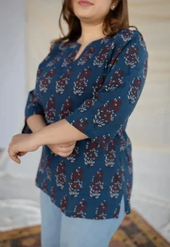 Vrinda Ajrakh Cotton Top