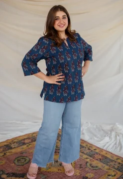 Vrinda Ajrakh Cotton Top
