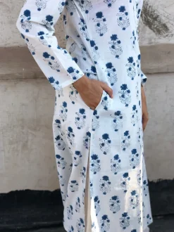 White Indigo Gul Kurta