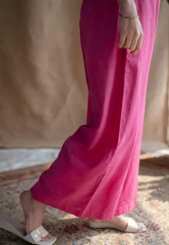 Yafit Slub Cotton Wide Leg Pant