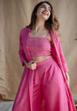 Yafit Slub Cotton Wide Leg Pant