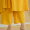 Yashi Mustard Solid Kala Cotton Straight Pant