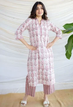 Yashi Pink Batik Cotton Straight Bottom