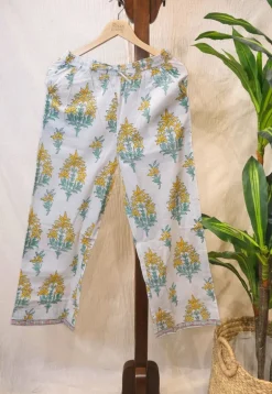 Yasna Sanganeri Border Cotton Pant