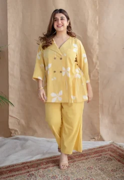 Zuelia Dabu Slub Cotton Co-ord Set