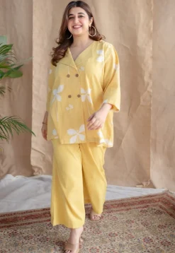 Zuelia Dabu Slub Cotton Co-ord Set