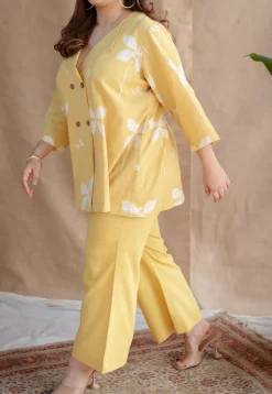 Zuelia Dabu Slub Cotton Co-ord Set